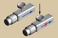 Fluoro Mechanic Vacuum Wand Normally Open Valve: Push the button to release the wafer. ESD tweezers and vacuum pens for die/SMD handling are available.